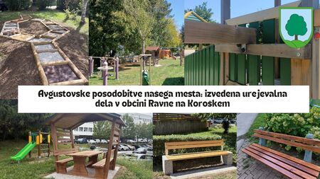 Avgustovske posodobitve in opravljena dela na Ravnah na Koroškem